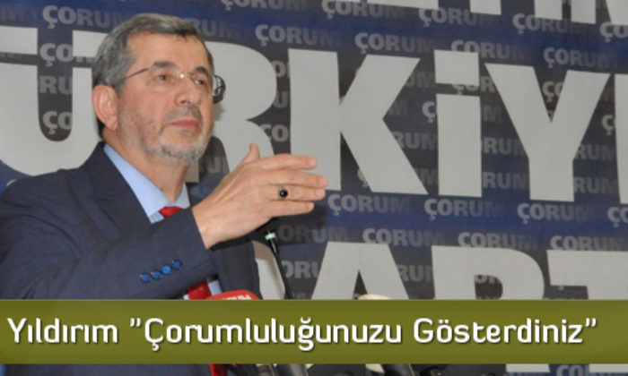 Çorum’a Referandum Teşekkürü