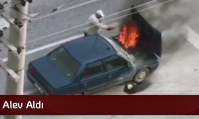 Otomobil Alev Aldı