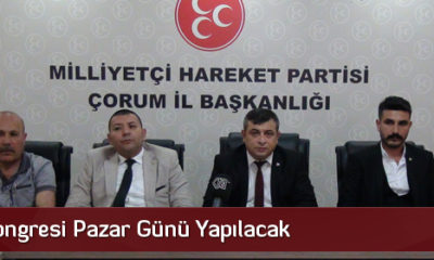 MHP İl Kongresi Pazar Günü Yapılacak