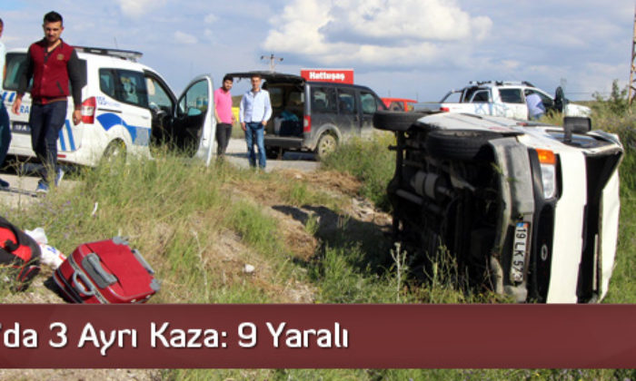Sungurlu’da 3 Ayrı Kaza: 9 Yaralı