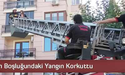 Apartman Boşluğundaki Yangın Korkuttu