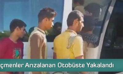 Kaçak Göçmenler Arızalanan Otobüste Yakalandı
