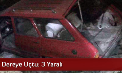 Otomobil Dereye Uçtu