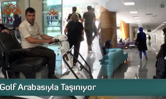 Hastalar Golf Arabasıyla Taşınıyor