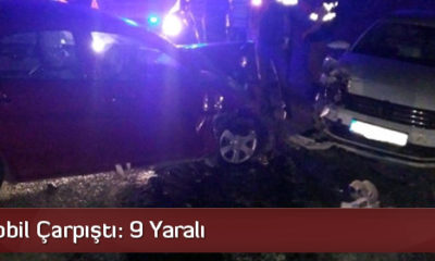 İki Otomobil Çarpıştı: 9 Yaralı