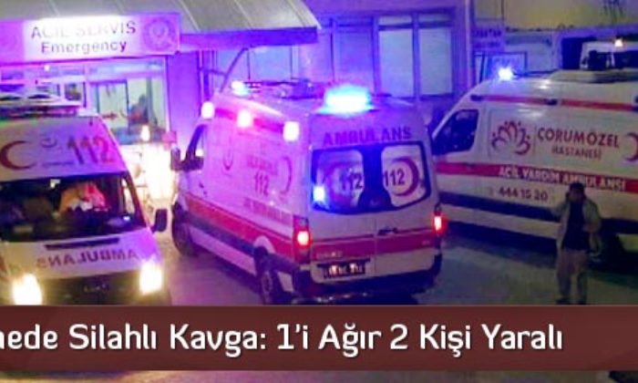 Kahvehanede Silahlı Kavga: 1’i Ağır 2 Kişi Yaralı