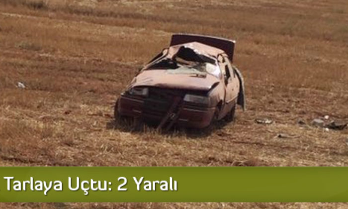 Otomobil Tarlaya Uçtu