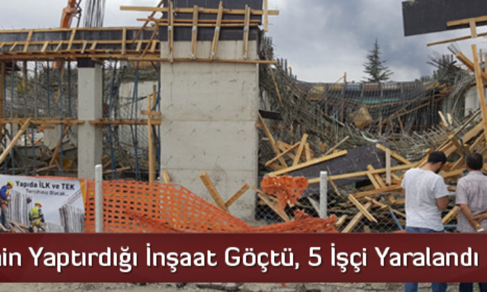 Belediyenin Yaptırdığı İnşaat Göçtü, 6 İşçi Yaralandı