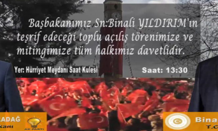 Başbakan Binali Yıldırım 28 Eylül’de Çorum’da