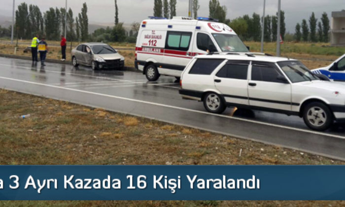 Çorum’da 3 Ayrı Kazada 16 Kişi Yaralandı
