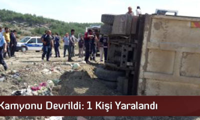 Hafriyat Kamyonu Devrildi