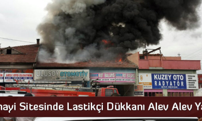 Aşağı Sanayi Sitesinde Lastikçi Dükkanı Alev Alev Yandı