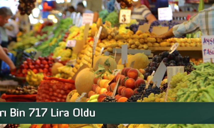 Açlık Sınırı Bin 717 Lira Oldu