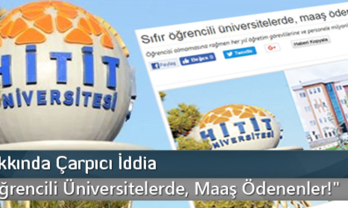 HİTÜ Hakkında Çarpıcı İddia