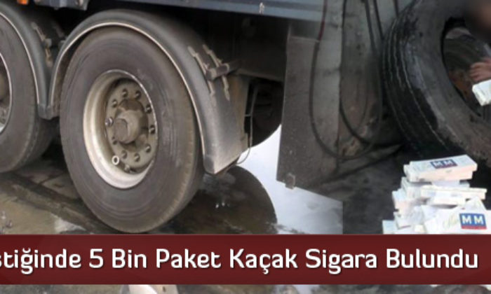 TIR’ın Lastiğinde Sigara Sevkiyatı