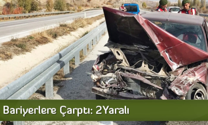 Otomobil Bariyerlere Çarptı