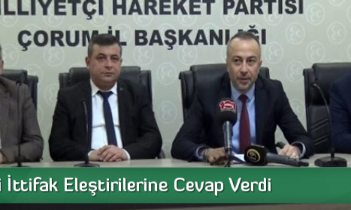 MHP, Milli İttifak Eleştirilerine Cevap Verdi