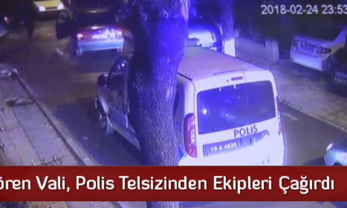 Kazayı Gören Vali, Polis Telsizinden Ekipleri Çağırdı