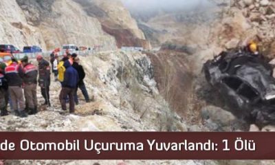 Kırkdilim’de Otomobil Uçuruma Yuvarlandı