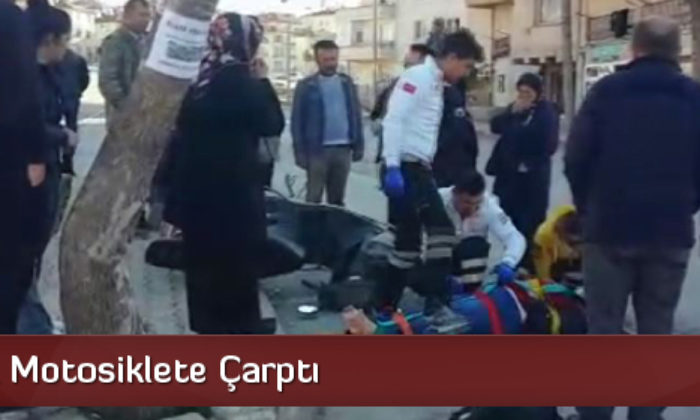 Otomobil Motosiklete Çarptı