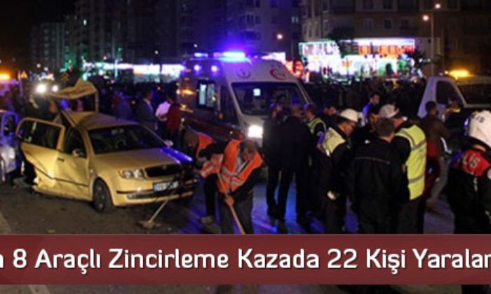 Çorum’da 8 Araçlı Zincirleme Kaza