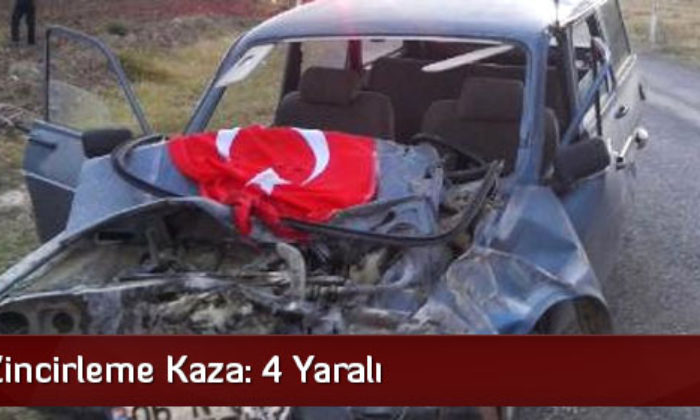 3 Araçlı Zincirleme Kaza: 4 Yaralı