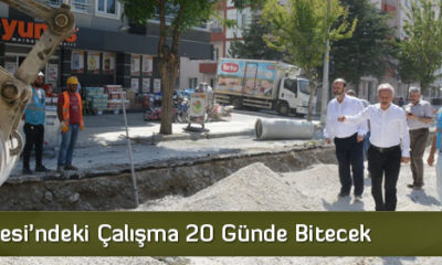 Ata Caddesi’ndeki Çalışma 20 Günde Bitecek