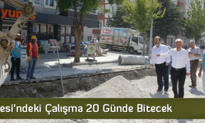 Ata Caddesi’ndeki Çalışma 20 Günde Bitecek