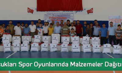 Cami Çocukları Spor Oyunlarında Malzemeler Dağıtıldı