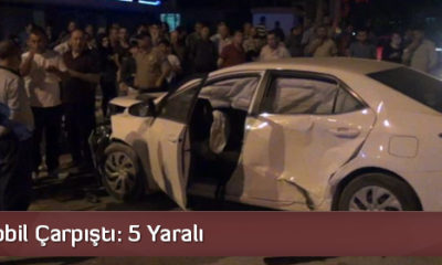 İki Otomobil Çarpıştı: 5 Yaralı