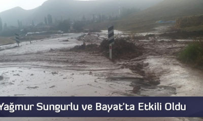 Sağanak Yağmur Sungurlu ve Bayat’ta Etkili Oldu
