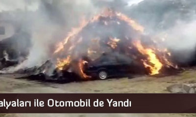 Saman Balyaları ile Otomobil de Yandı