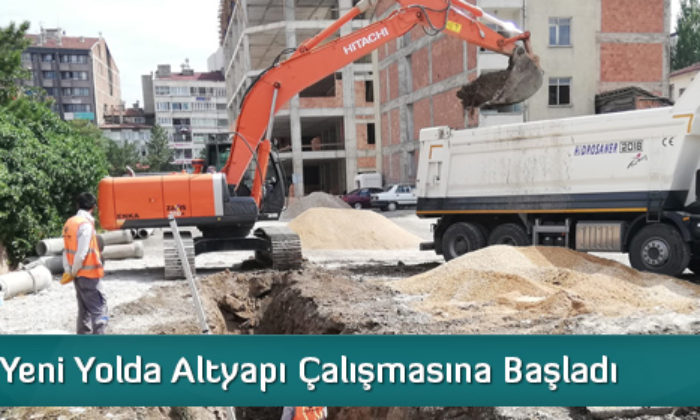 Belediye, Yeni Yolda Altyapı Çalışmasına Başladı