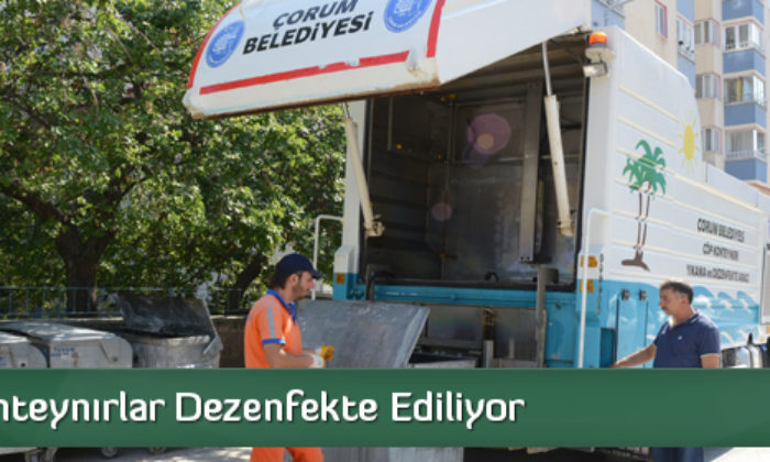 Konteynırlar Dezenfekte Ediliyor