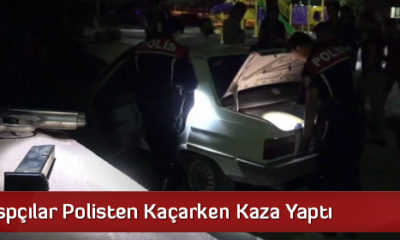 Gaspçılar Polisten Kaçarken Kaza Yaptı