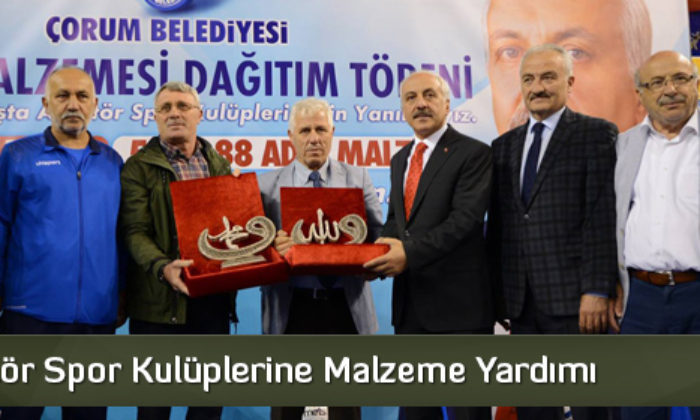 Amatör Spor Kulüplerine Malzeme Yardımı