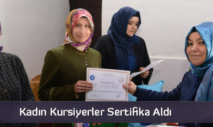 Kadın Kursiyerler Sertifika Aldı