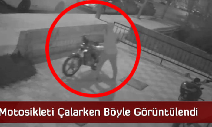 Motosikleti Çalarken Böyle Görüntülendi