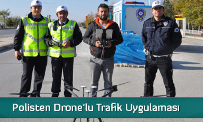 Sungurlu Polisinden Drone’lu Trafik Uygulaması