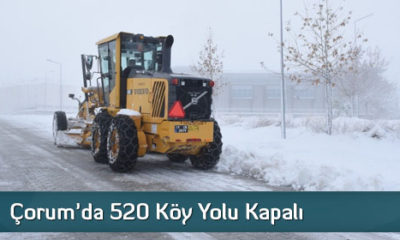 Çorum’da 520 Köy Yolu Kapalı  