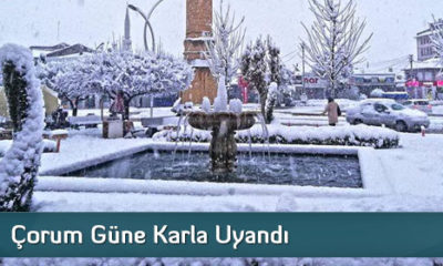 Çorum Güne Karla Uyandı