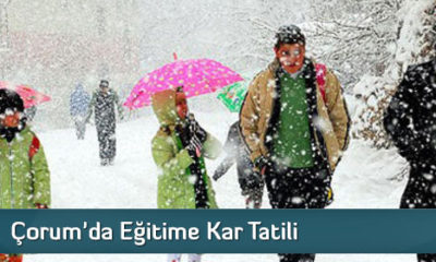 Çorum’da Eğitime Kar Tatili