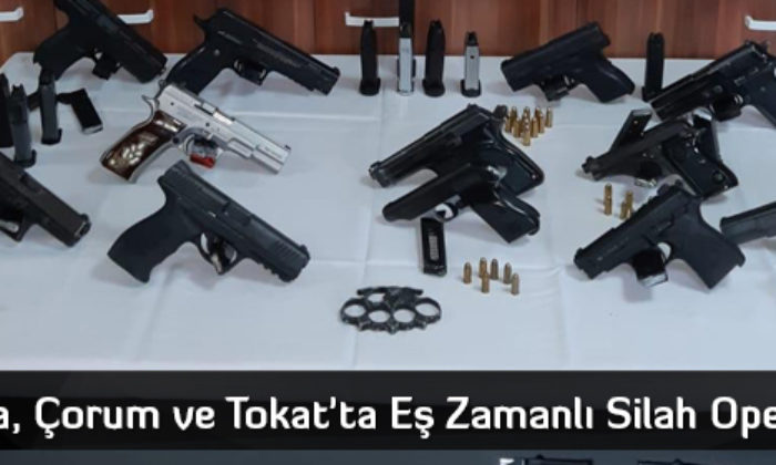Amasya, Çorum ve Tokat’ta Eş Zamanlı Silah Operasyonu