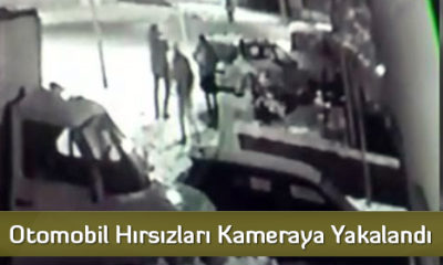 Otomobil Hırsızları Kameraya Yakalandı