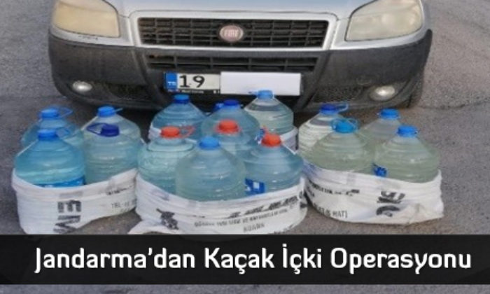 Jandarma’dan Kaçak İçki Operasyonu  