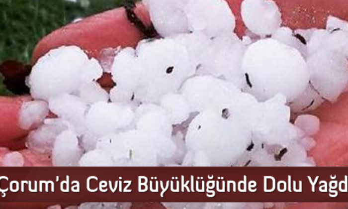 Çorum’da Ceviz Büyüklüğünde Dolu Yağdı
