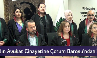 Kadın Avukat Cinayetine Çorum Barosu’ndan Tepki
