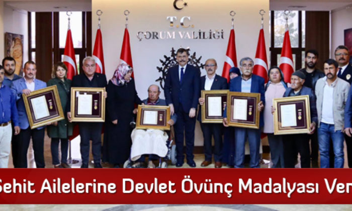 Şehit Ailelerine Devlet Övünç Madalyası Verildi