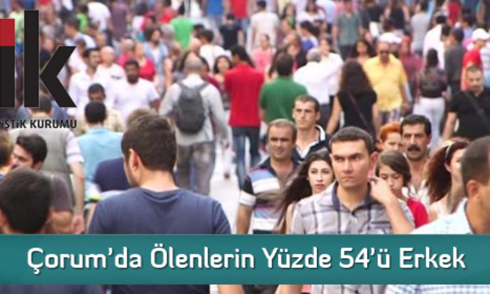 Çorum’da Ölenlerin Yüzde 54’ü Erkek