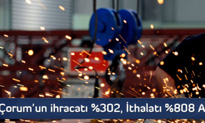 Çorum’un ihracatı %302, İthalatı %808 Arttı